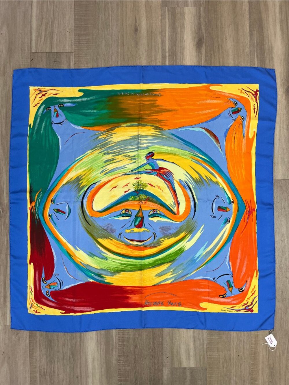 2000 Hermes Smiles in Third Millenary Silk Scarf